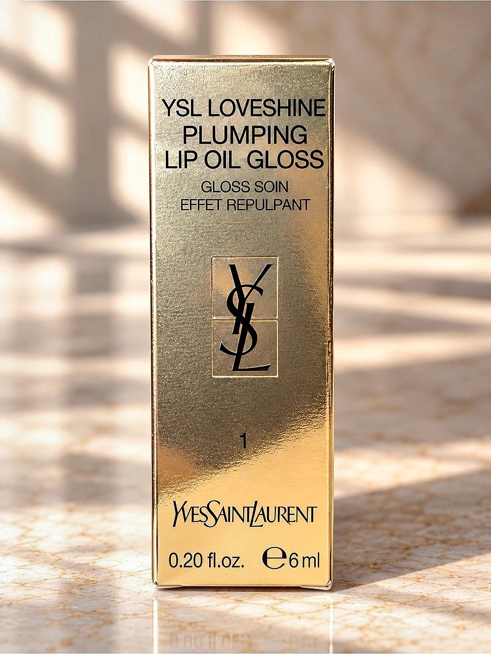 Yves Saint Laurent Loveshine Plumping Lip Oil Gloss Gold NWT